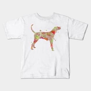 American Coonhound Dog Watercolor Painting Kids T-Shirt